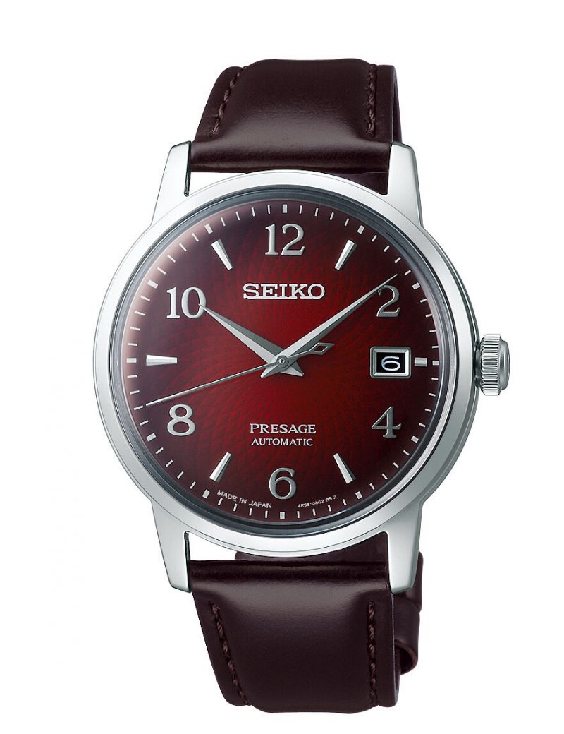 Klasyczny zegarek męski na pasku do garnituru Seiko Presage Automatic Cocktail Time Negroni SRPE41J1 Klasyczny zegarek męski na pasku do garnituru Seiko Presage Automatic Cocktail Time Negroni SRPE41J1