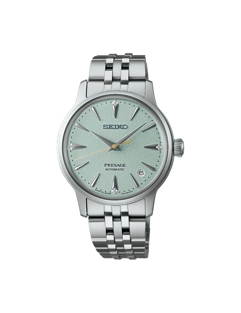 Elegancki zegarek damski na bransolecie Seiko Presage Automatic Cocktail Time Frozen Mojito SRPL63J1 Lady Elegancki zegarek damski na bransolecie Seiko Presage Automatic Cocktail Time Frozen Mojito SRPL63J1 Lady