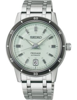 Elegancki zegarek męski do garnituru Seiko Presage Automatic Style 60s SRPL71J1