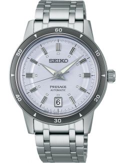 Elegancki zegarek męski do garnituru Seiko Presage Automatic Style 60s SRPL73J1