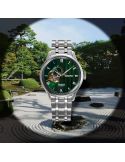 Elegancki zegarek męski z widocznym mechanizmem Seiko Presage Japanese Garden Open Heart SSA463J1
