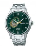 Elegancki zegarek męski z widocznym mechanizmem Seiko Presage Japanese Garden Open Heart SSA463J1