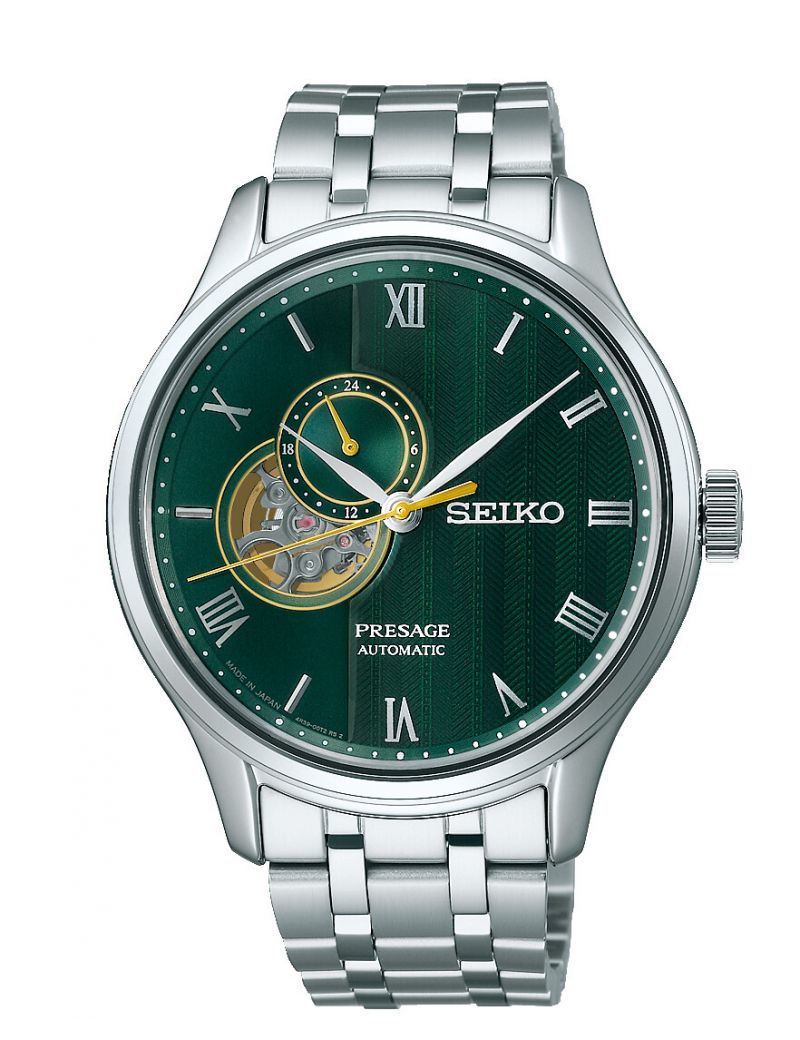 Elegancki zegarek męski z widocznym mechanizmem Seiko Presage Japanese Garden Open Heart SSA463J1 Elegancki zegarek męski z widocznym mechanizmem Seiko Presage Japanese Garden Open Heart SSA463J1