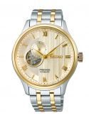 Elegancki zegarek męski z widocznym mechanizmem Seiko Presage Japanese Garden Open Heart SSA464J1