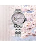 Elegancki zegarek męski z widocznym mechanizmem Seiko Presage Japanese Garden Open Heart SSA465J1