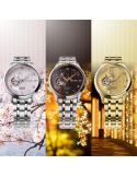 Elegancki zegarek męski z widocznym mechanizmem Seiko Presage Japanese Garden Open Heart SSA465J1
