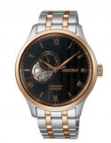Elegancki zegarek męski z widocznym mechanizmem Seiko Presage Japanese Garden Open Heart SSA466J1
