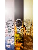 Elegancki zegarek męski z widocznym mechanizmem Seiko Presage Japanese Garden Open Heart SSA466J1
