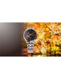 Elegancki zegarek męski z widocznym mechanizmem Seiko Presage Japanese Garden Open Heart SSA466J1