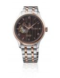 Elegancki zegarek męski z widocznym mechanizmem Seiko Presage Japanese Garden Open Heart SSA466J1