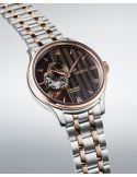 Elegancki zegarek męski z widocznym mechanizmem Seiko Presage Japanese Garden Open Heart SSA466J1