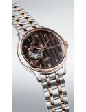 Elegancki zegarek męski z widocznym mechanizmem Seiko Presage Japanese Garden Open Heart SSA466J1