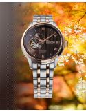 Elegancki zegarek męski z widocznym mechanizmem Seiko Presage Japanese Garden Open Heart SSA466J1
