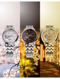 Elegancki zegarek męski z widocznym mechanizmem Seiko Presage Japanese Garden Open Heart SSA468J1