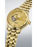 Elegancki zegarek męski z widocznym mechanizmem Seiko Presage Japanese Garden Open Heart SSA468J1