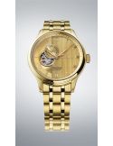 Elegancki zegarek męski z widocznym mechanizmem Seiko Presage Japanese Garden Open Heart SSA468J1