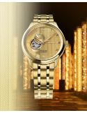 Elegancki zegarek męski z widocznym mechanizmem Seiko Presage Japanese Garden Open Heart SSA468J1