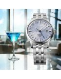 Klasyczny zegarek męski do garnituru Seiko Presage Automatic Cocktail Skydiving GMT SSK037J1