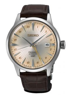 Klasyczny zegarek męski do garnituru Seiko Presage Automatic Cocktail Acacia GMT SSK041J1