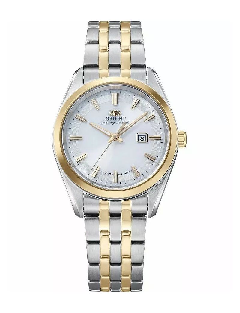 Klasyczny zegarek damski solarny na bransolecie Orient Stretto RA-WG0601S10B Date Lady Solar Klasyczny zegarek damski solarny na bransolecie Orient Stretto RA-WG0601S10B Date Lady Solar