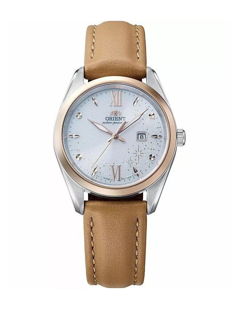 Klasyczny zegarek damski solarny na pasku Orient Stretto RA-WG0604S10B Date Lady Solar Klasyczny zegarek damski solarny na pasku Orient Stretto RA-WG0604S10B Date Lady Solar