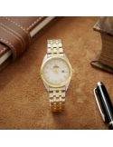 Klasyczny zegarek damski solarny na bransolecie Orient Stretto RA-WG0601S10B Date Lady Solar