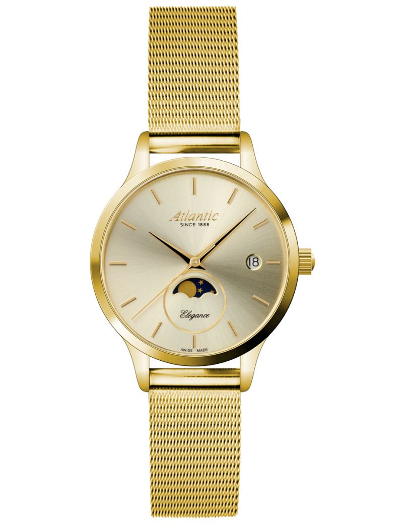 Zegarek damski na bransolecie mesh Atlantic Elegance Moonphase 29040.45.31MB Zegarek damski na bransolecie mesh Atlantic Elegance Moonphase 29040.45.31MB