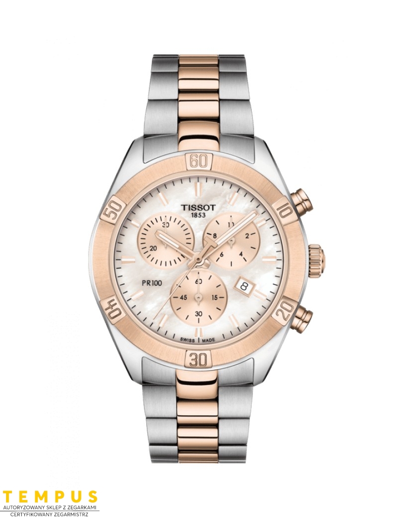 Tissot PR 100 SPORT CHIC CHRONOGRAPH T101.917.22.151.00 - Zegarki TISSOT Tissot PR 100 SPORT CHIC CHRONOGRAPH T101.917.22.151.00 - Zegarki TISSOT
