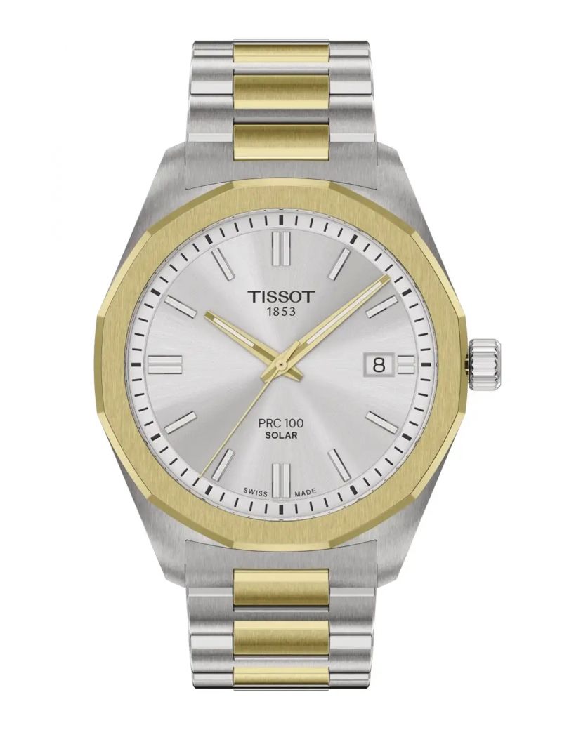 Zegarek męski na bransolecie Tissot PRC 100 Solar Quartz 39mm T151.422.22.031.00 Zegarek męski na bransolecie Tissot PRC 100 Solar Quartz 39mm T151.422.22.031.00