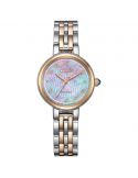 Biżuteryjny mały zegarek damski Citizen Lady 28mm EM0996-84Y Eco-Drive