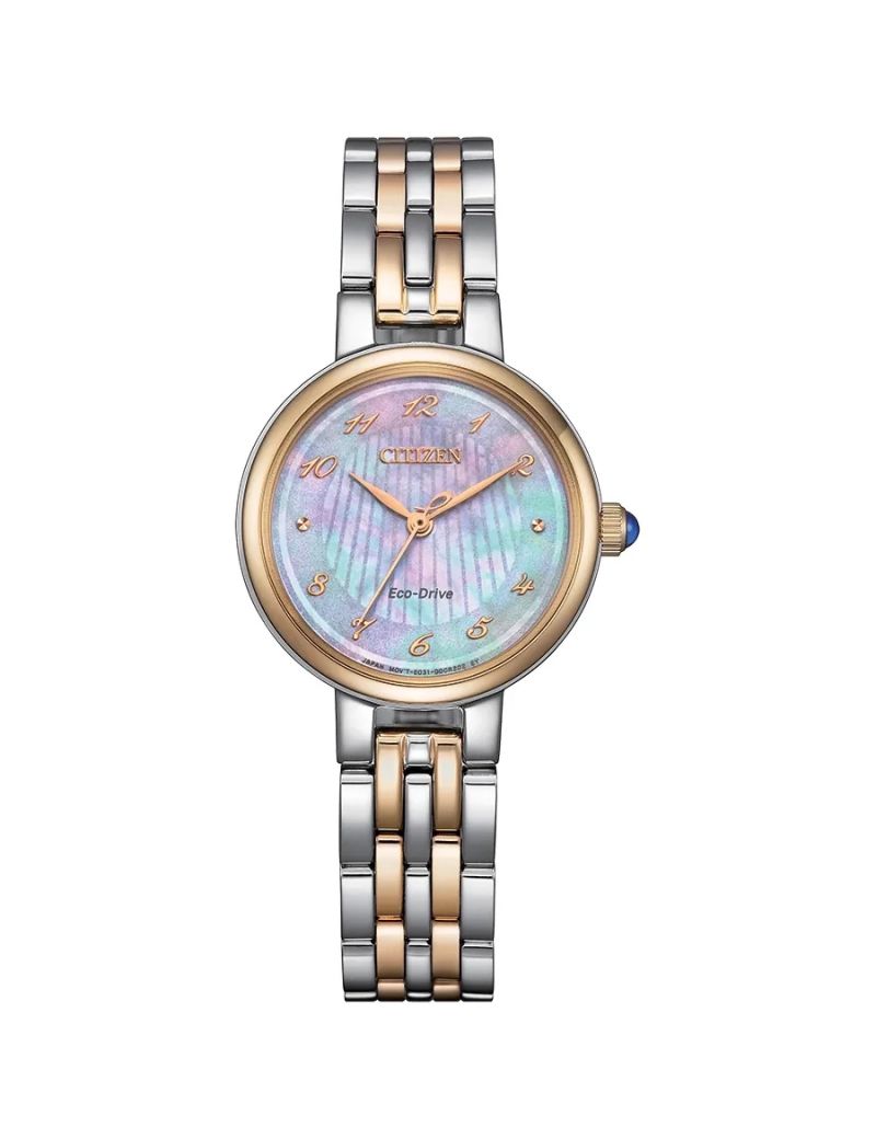 Biżuteryjny mały zegarek damski Citizen Lady 28mm EM0996-84Y Eco-Drive