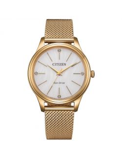 Citizen Elegance Lady EM1222-87A – zegarek damski na bransolecie do noszenia na co dzień