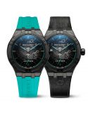 Szkieletowy zegarek dla kolekcjonera Maurice Lacroix Aikon Automatic Skeleton 45mm Label Noir AI6028-DLB0B-030-H