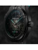 Szkieletowy zegarek dla kolekcjonera Maurice Lacroix Aikon Automatic Skeleton 45mm Label Noir AI6028-DLB0B-030-H