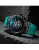 Szkieletowy zegarek dla kolekcjonera Maurice Lacroix Aikon Automatic Skeleton 45mm Label Noir AI6028-DLB0B-030-H