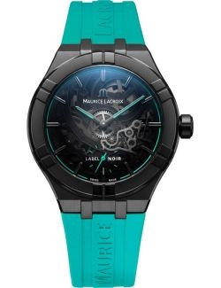 Szkieletowy zegarek dla kolekcjonera Maurice Lacroix Aikon Automatic Skeleton 45mm Label Noir AI6028-DLB0B-030-H