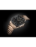 Kwadratowy zegarek męski na bransolecie z mechanizmem widocznym przez dekiel Epos Timeless 3511.152.55.15.34