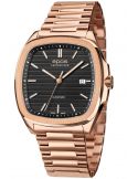 Kwadratowy zegarek męski na bransolecie z mechanizmem widocznym przez dekiel Epos Timeless 3511.152.24.15.34