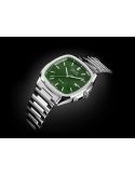 Kwadratowy zegarek męski na bransolecie z mechanizmem widocznym przez dekiel Epos Timeless 3511.152.20.13.30