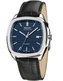 Kwadratowy zegarek męski na bransolecie z mechanizmem widocznym przez dekiel Epos Timeless 3511.152.20.16.25