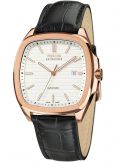 Kwadratowy zegarek męski na bransolecie z mechanizmem widocznym przez dekiel Epos Timeless 3511.152.24.10.25
