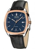 Kwadratowy zegarek męski na bransolecie z mechanizmem widocznym przez dekiel Epos Timeless 3511.152.34.16.25