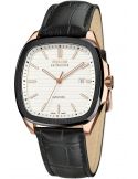 Kwadratowy zegarek męski na bransolecie z mechanizmem widocznym przez dekiel Epos Timeless 3511.152.55.10.25