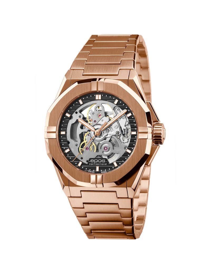 Sportowo elegancki zegarek męski z widocznym mechanizmem Epos Sportive Skeleton 3506.139.24.15.34 Sportowo elegancki zegarek męski z widocznym mechanizmem Epos Sportive Skeleton 3506.139.24.15.34