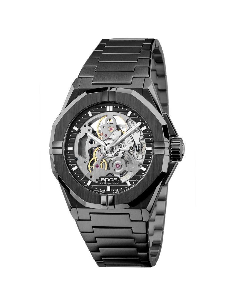Sportowo elegancki zegarek męski z widocznym mechanizmem Epos Sportive Skeleton 3506.139.25.15.35 Sportowo elegancki zegarek męski z widocznym mechanizmem Epos Sportive Skeleton 3506.139.25.15.35