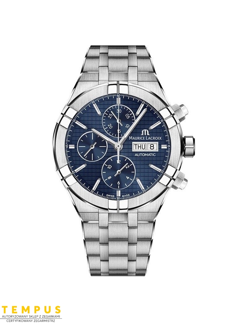 Zegarek casual męski Maurice Lacroix Aikon Automatic Chronograph AI6038-SS002-430-1 - Zegarki MAURICE LACROIX Zegarek casual męski Maurice Lacroix Aikon Automatic Chronograph AI6038-SS002-430-1 - Zegarki MAURICE LACROIX