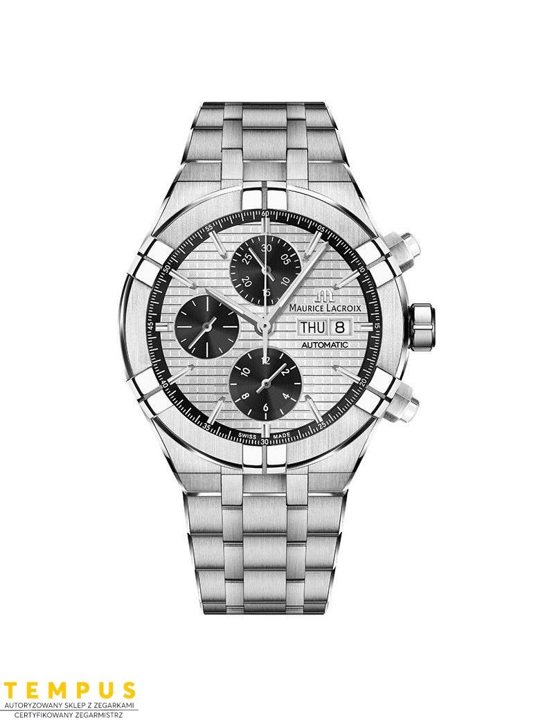 Zegarek casual męski Maurice Lacroix Aikon Automatic Chronograph AI6038-SS002-132-1 - Zegarki MAURICE LACROIX Zegarek casual męski Maurice Lacroix Aikon Automatic Chronograph AI6038-SS002-132-1 - Zegarki MAURICE LACROIX