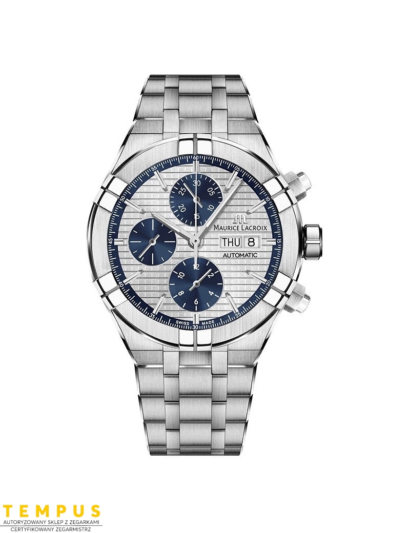 Zegarek casual męski Maurice Lacroix Aikon Automatic Chronograph AI6038-SS002-131-1 - Zegarki MAURICE LACROIX