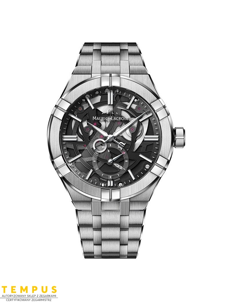 Zegarek casual męski Maurice Lacroix Aikon Automatic Mercury AI6088-SS002-030-1 - Zegarki MAURICE LACROIX Zegarek casual męski Maurice Lacroix Aikon Automatic Mercury AI6088-SS002-030-1 - Zegarki MAURICE LACROIX