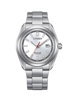 Tytanowy zegarek męski do noszenia na co dzień Citizen Super Titanium Eco-Drive AW1900-50A Ring Solar
